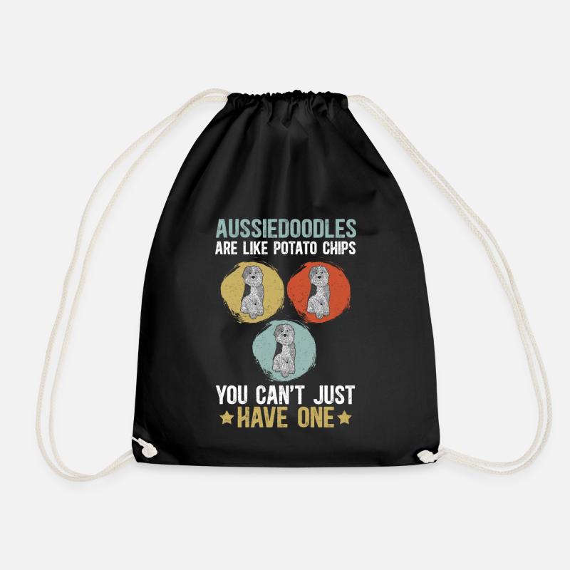 Aussiedoodle Hundebesitzer Hund Geschenk - Turnbeutel - Schwarz