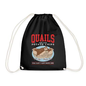 Quail Quail Breeder Quail Keeping Gift - Drawstring Bag - black - Front