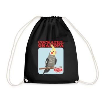 Grand-père Cockatiel | Cadeau du propriétaire d’oiseau - Sac de sport léger - noir - Devant