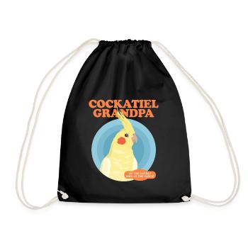 Cockatiel grand-père oiseau propriétaire cadeau - Sac de sport léger - noir - Devant