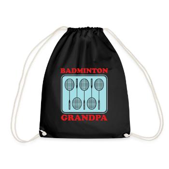 Badminton Grandpa Sport Badminton Player Cadeau - Sac de sport léger - noir - Devant