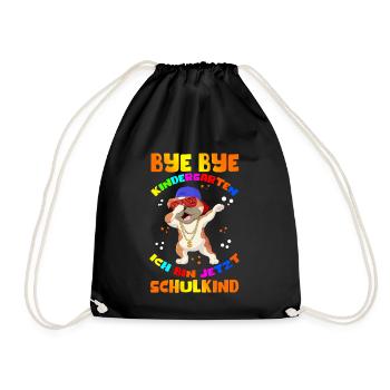 School Enrollment School Beginners Schoolchildren Gift - Drawstring Bag - black - Front