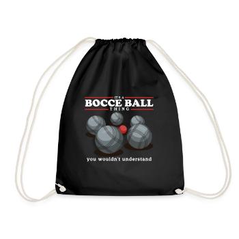 Boccia Bocce Bocciaspieler Boulesport Geschenk - Turnbeutel - Schwarz - Vorne