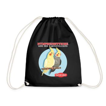 Nymphensittich Vogelbesitzer Geschenk - Turnbeutel - Schwarz - Vorne