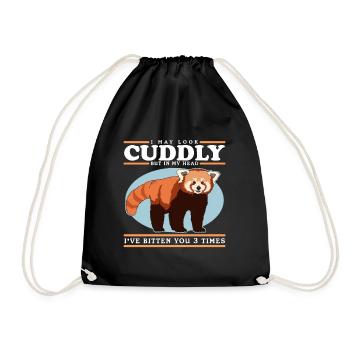 Red Panda Red Panda Red Pandas Gift - Drawstring Bag - black - Front