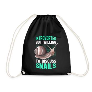 escargots drôle cadeau d’escargot - Sac de sport léger - noir - Devant
