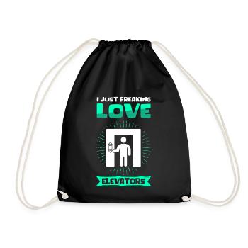 Elevator Elevator Elevator Mechanic Gift - Drawstring Bag - black - Front
