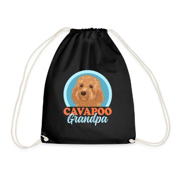 Cavapoo Grandpa Hundebesitzer Cavoodle Geschenk - Turnbeutel - Schwarz - Vorne
