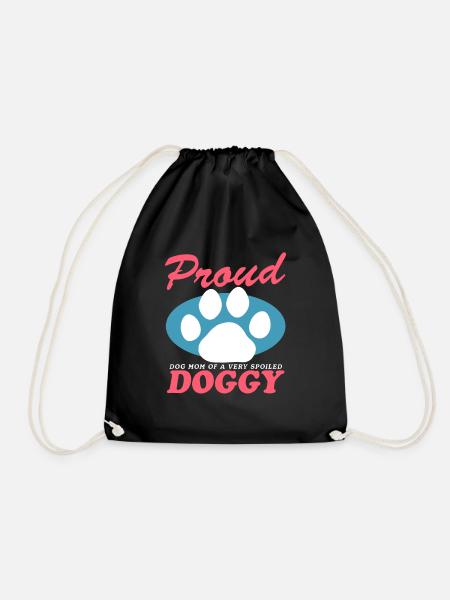 Hundemama Hundebesitzerin Frauchen Hunde Geschenk - Turnbeutel - Schwarz
