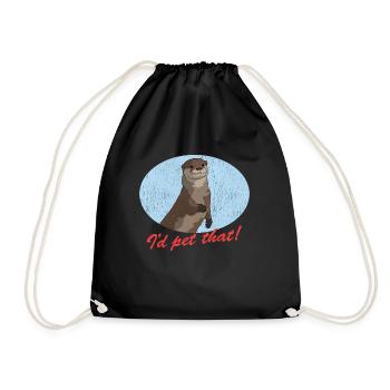 Loutre de mer Loutre Cadeau de loutre - Sac de sport léger - noir - Devant