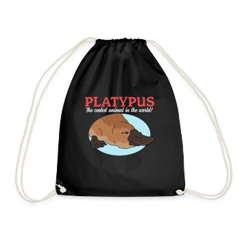 Platypus Platypus Platypus Gift - Drawstring Bag - black - Front