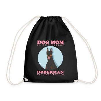 Doberman Mom Dog Mom Dog Owner Cadeau - Sac de sport léger - noir - Devant