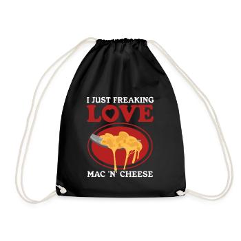 Macaroni With Cheese Mac And Cheese Gift - Drawstring Bag - black - Front