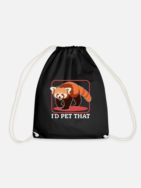 Roter Panda Red Panda Rote Pandas Geschenk - Turnbeutel - Schwarz