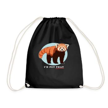 Red Panda Red Panda | Red Pandas Gift - Drawstring Bag - black - Front