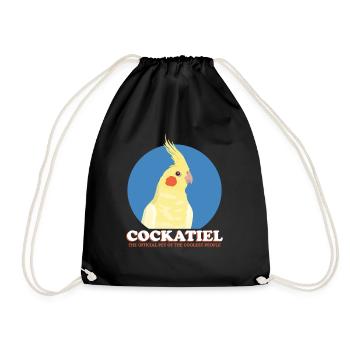 Cockatiels Bird Owner Bird Gift - Drawstring Bag - black - Front