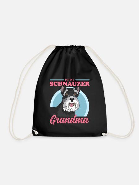 Zwergschnauzer Grandma Schnauzer Hunde Geschenk - Turnbeutel - Schwarz