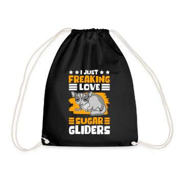 Sugar Glider Mignon Short-head Glider Cadeau - Sac de sport léger - noir - Devant