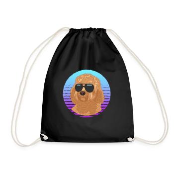 Cavapoo Dogs Cavoodle Dog Owner Gift - Drawstring Bag - black - Front