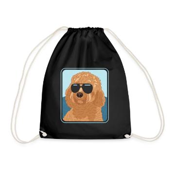 Cavapoo Dogs Dog Owners Cavoodle Gift - Drawstring Bag - black - Front