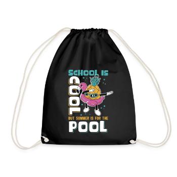 Summer Holidays School Student Holiday Gift - Drawstring Bag - black - Front