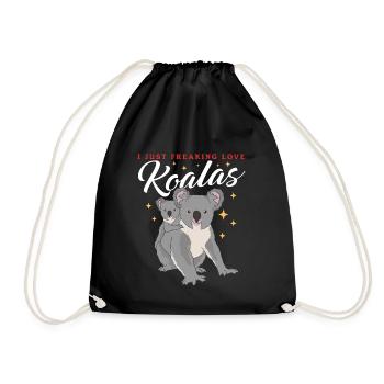 Koala Koalas Koala Bear Koala Bears Gift - Drawstring Bag - black - Front