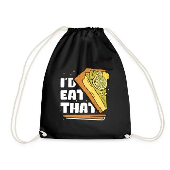 Cake Lime Cake Lemon Cake Gift - Drawstring Bag - black - Front