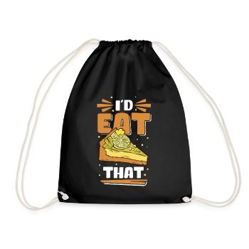 Lime Pie Cake Lemon Cake Gift - Drawstring Bag - black - Front