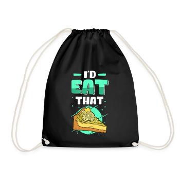 Lime Pie Lemon Cake Cake Gift - Drawstring Bag - black - Front