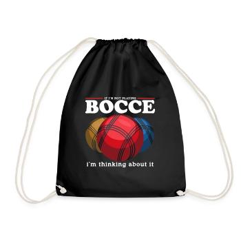 Boccia Bocce | Bocciaspieler Boulesport Geschenk - Turnbeutel - Schwarz - Vorne