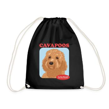 Cavapoo Dogs Cavoodle Dog Owner Cadeau - Sac de sport léger - noir - Devant