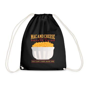 Macaroni and Cheese Mac And Cheese Gift - Drawstring Bag - black - Front
