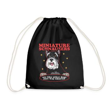 Schnauzer miniature propriétaire Schnauzer chien cadeau - Sac de sport léger - noir - Devant