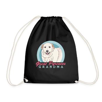 Pyrenäenberghund Grandma Hundebesitzerin Geschenk - Turnbeutel - Schwarz - Vorne