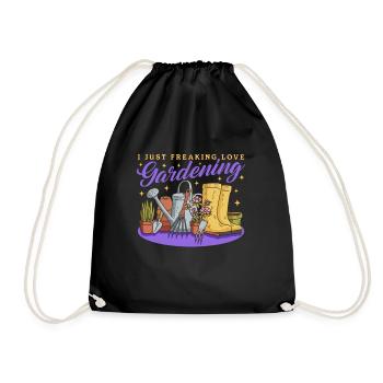 Jardin, jardinier amateur, jardinage, jardinier, cadeau - Sac de sport léger - noir - Devant