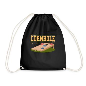 Cornhole Player Blind Hole Bean Bag Cadeau - Sac de sport léger - noir - Devant