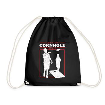 Joueur de cornhole | Blind Hole Bean Bag Cadeau - Sac de sport léger - noir - Devant