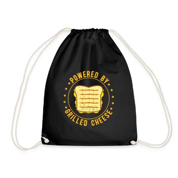 Grilled Cheese Cheese Lover Cheese Gift - Drawstring Bag - black - Front