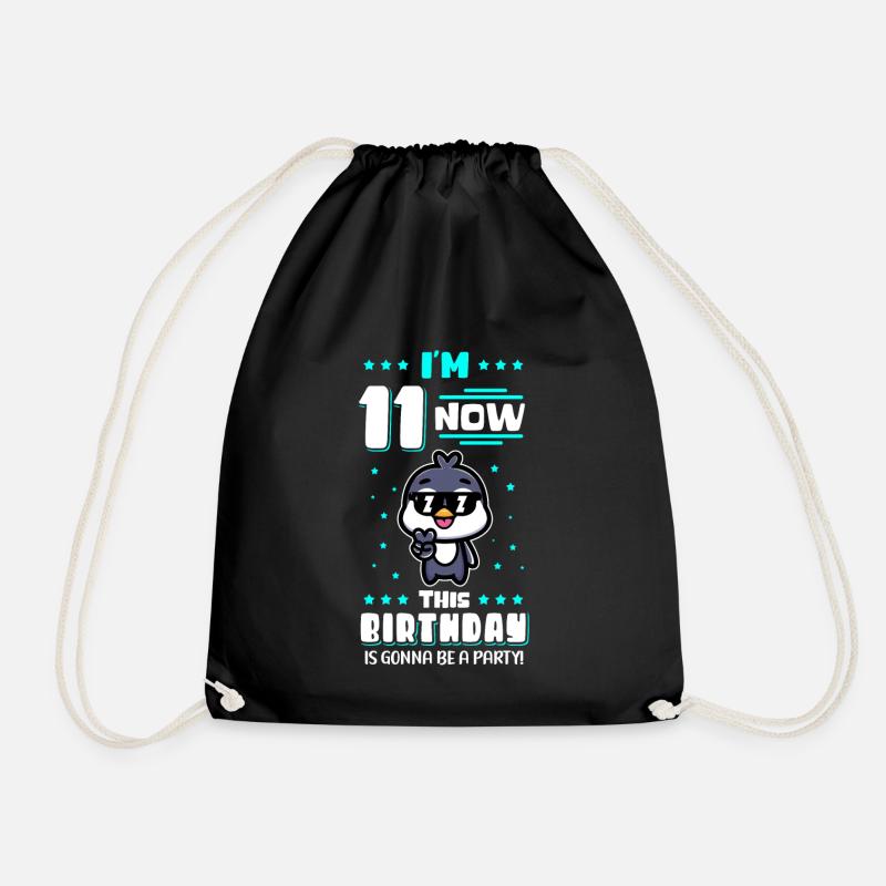 11. Geburtstag 11 Jahre alt Geschenk - Turnbeutel - Schwarz