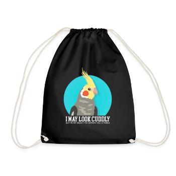 Parakeets | Bird Bird Owner Gift - Drawstring Bag - black - Front