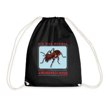 Fourmis Ferme Formicarium Cadeau de fourmi - Sac de sport léger - noir - Devant