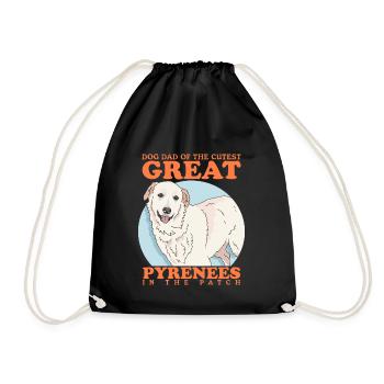 Chien de montagne pyrénéen Papa Chien Chien Propriétaire Cadeau - Sac de sport léger - noir - Devant