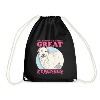 Chien de montagne des Pyrénées Maman Chien Propriétaire Cadeau - Sac de sport léger - noir - Devant