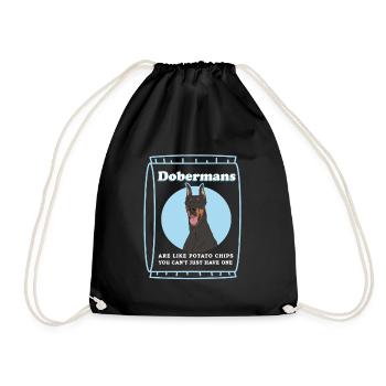 Chiens Doberman | Cadeau du propriétaire de chien - Sac de sport léger - noir - Devant