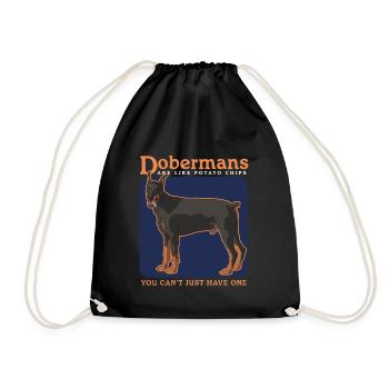 Doberman Dog Dog Propriétaire Cadeau - Sac de sport léger - noir - Devant