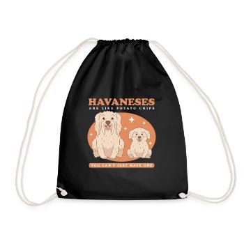 Cadeau de propriétaire de chien de chien havanais - Sac de sport léger - noir - Devant