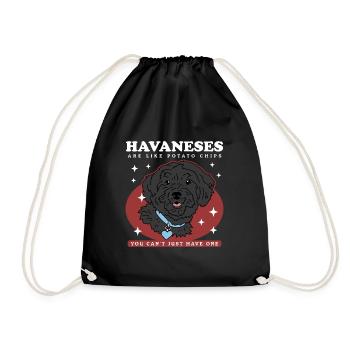 Cadeau de propriétaire de chien de chien havanais - Sac de sport léger - noir - Devant