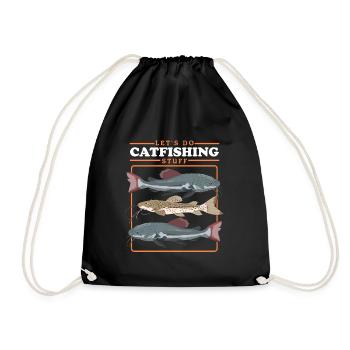 Pêcheur Poisson-Chat Pêche Pêche Poisson Cadeau - Sac de sport léger - noir - Devant