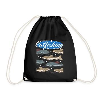 Cadeau de pêche à la pêche au poisson-chat - Sac de sport léger - noir - Devant