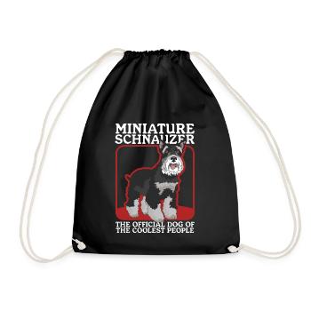 Schnauzer miniature propriétaire Schnauzer chiens cadeau - Sac de sport léger - noir - Devant
